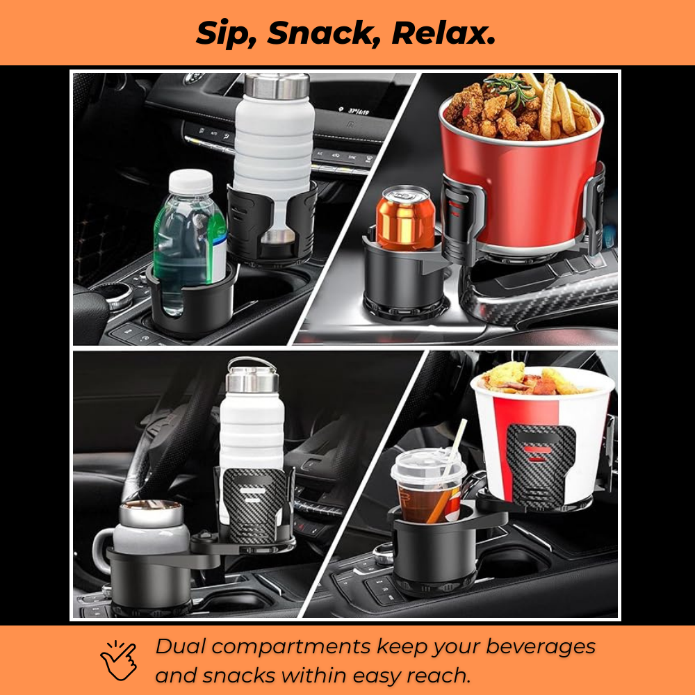 CupFlex - Car Cup Holder Expander 2 in 1