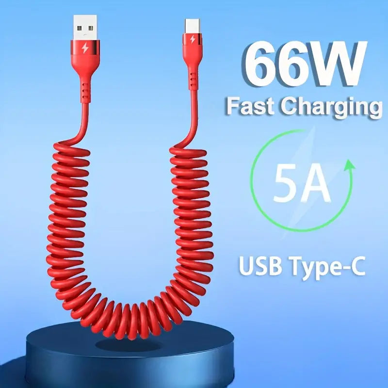 PowerFlex – 5A 66W USB-C Cable Fast Charging and Telescopic