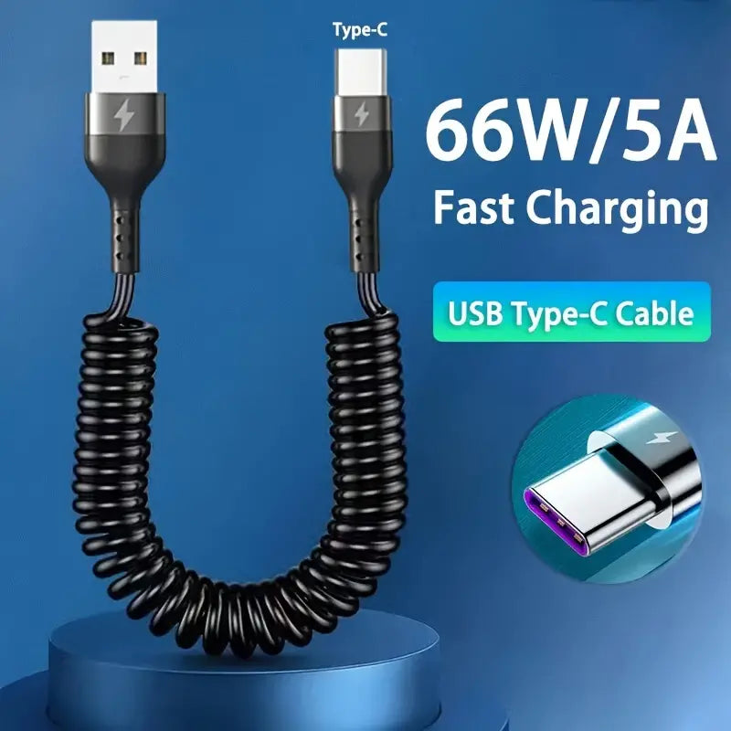 PowerFlex – 5A 66W USB-C Cable Fast Charging and Telescopic